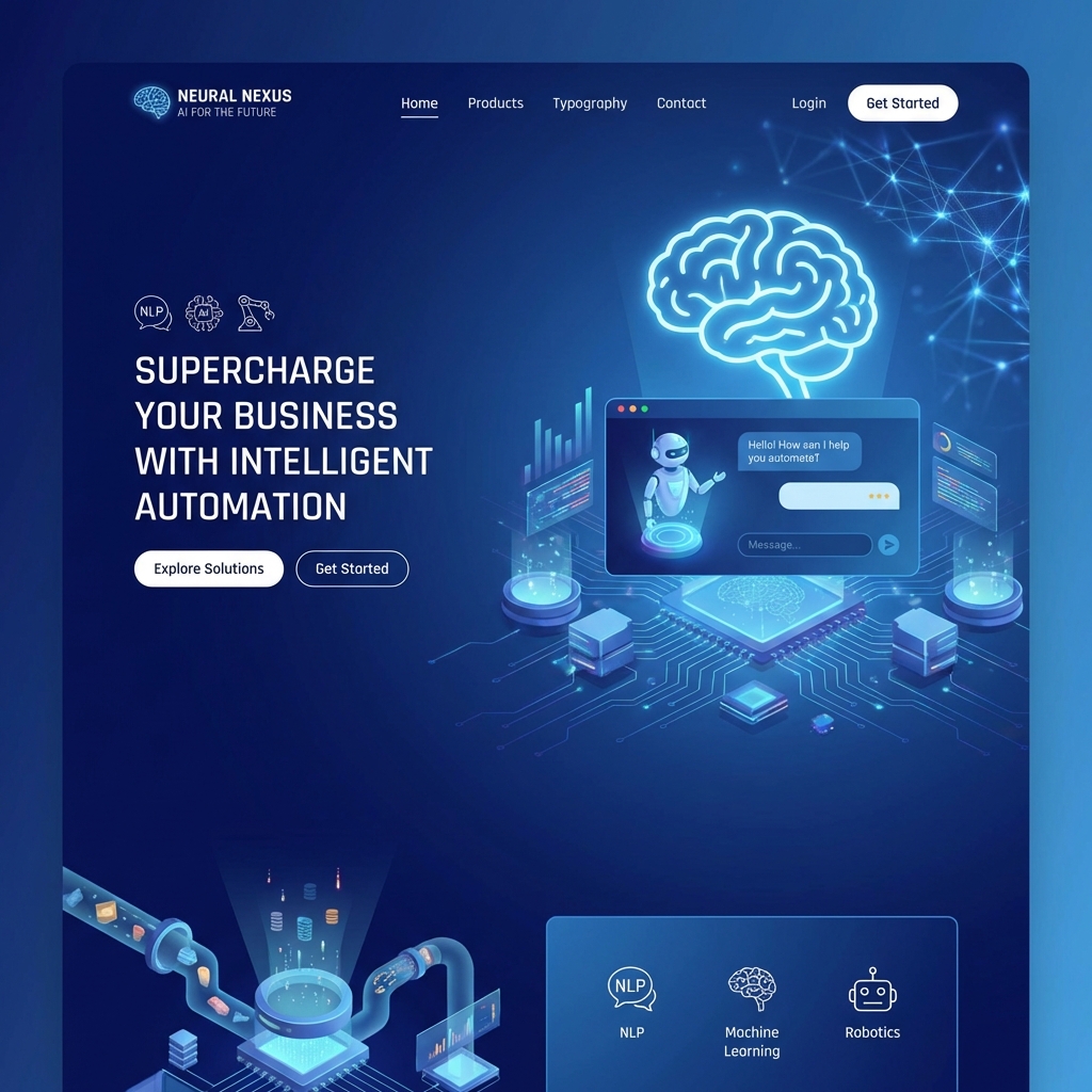 صفحة هبوط لوكالة ذكاء اصطناعي